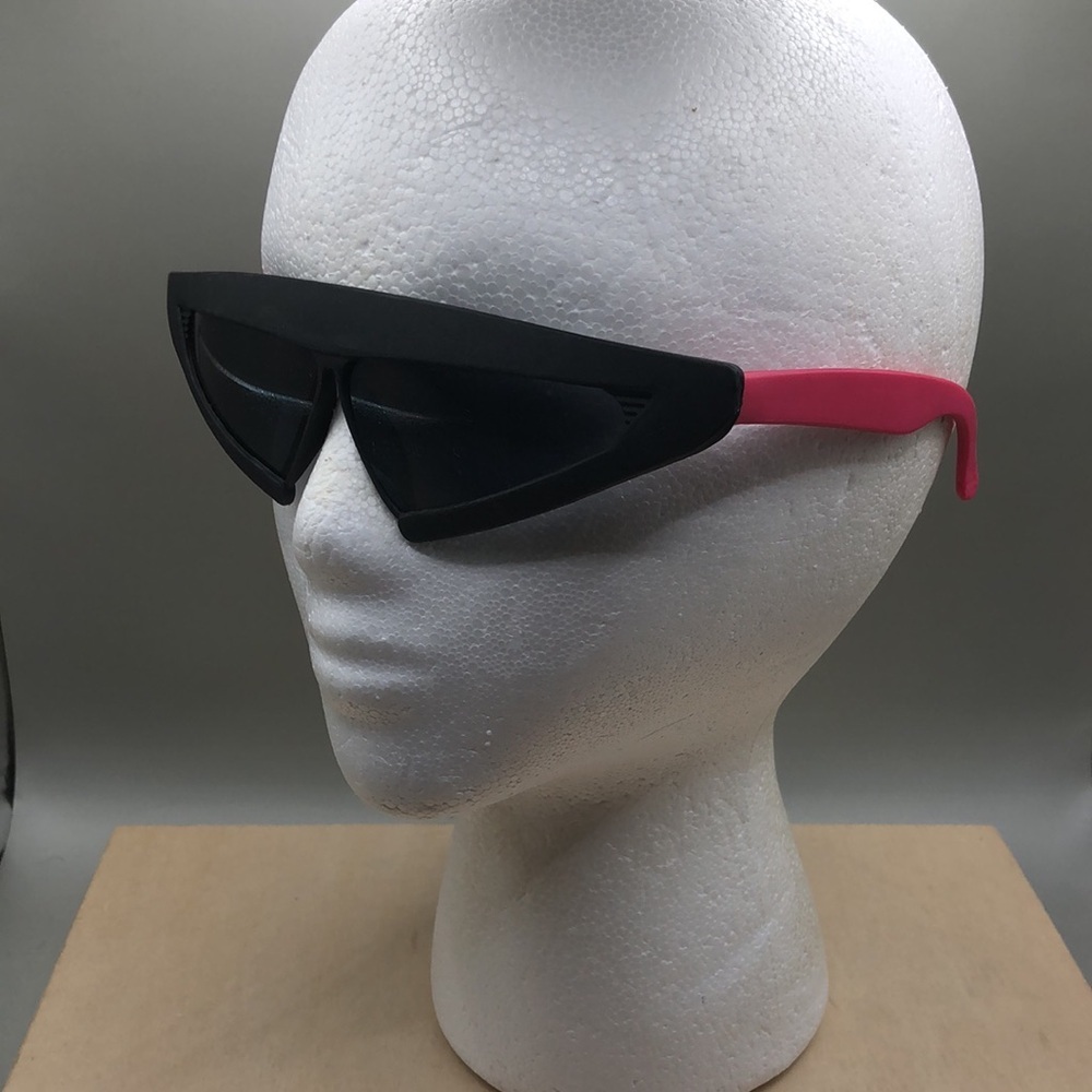 Vintage 1989 Pizza Hut Back To The Future Black & Hot Pink Promo Sunglasses - Picture 8 of 8